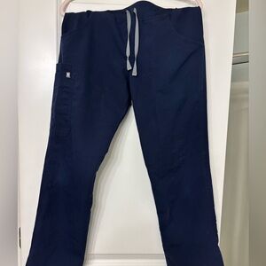 Figs Women Navy Drawstring Scrub Pants